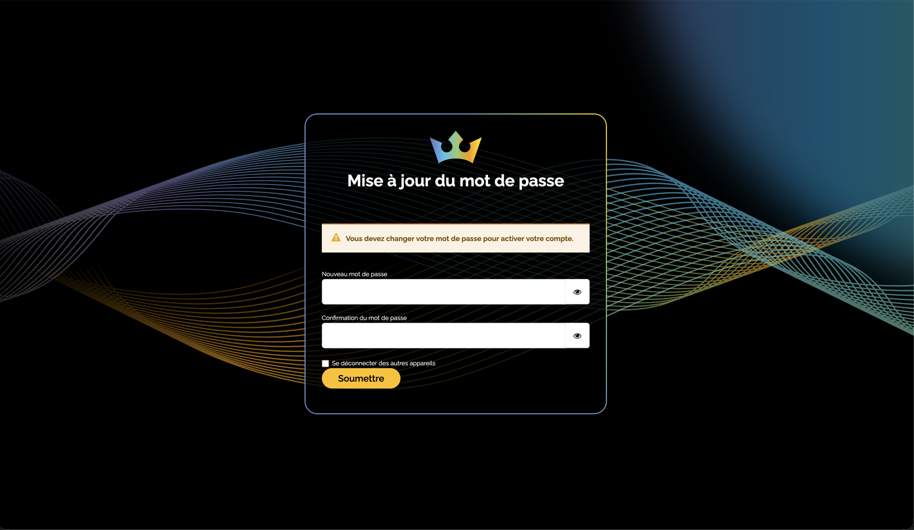Required password update during first sign-in